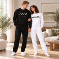 Personalized Mama & Papa Matching Sweatsuits