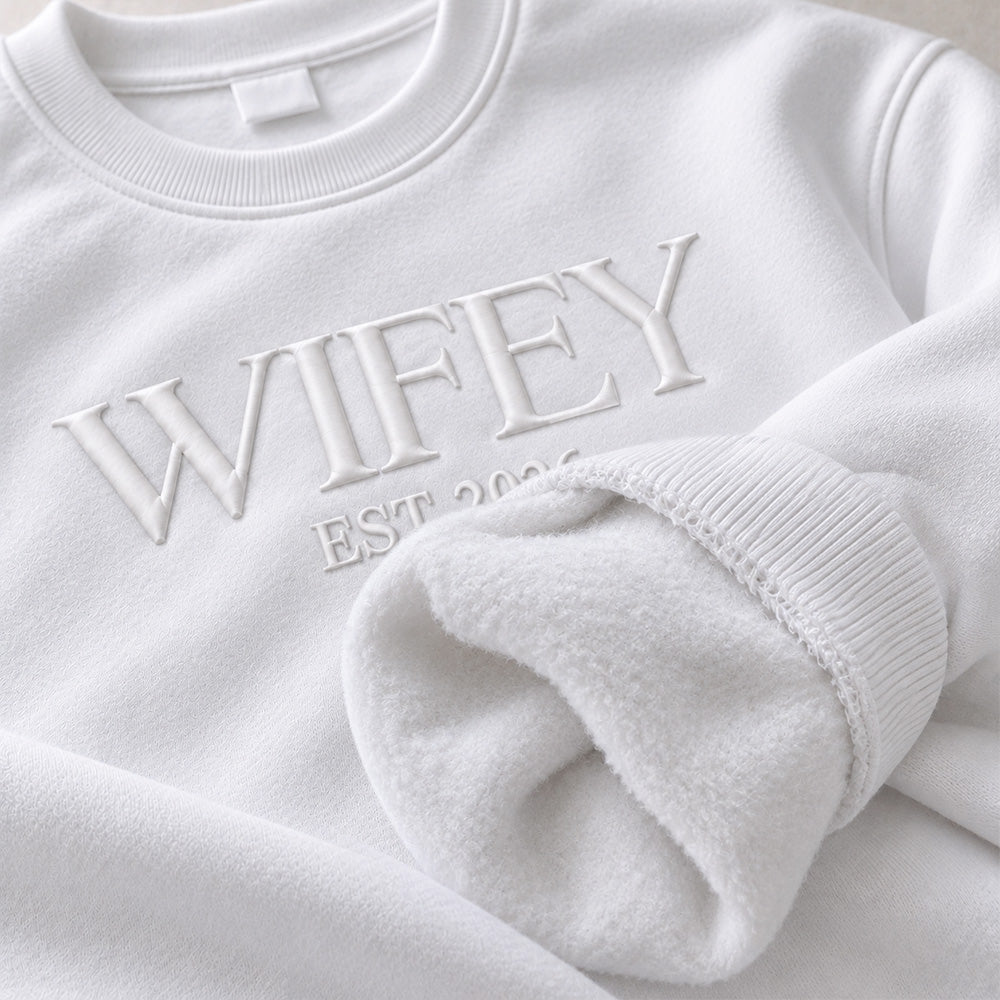 Personalized Wifey & Hubby Matching Sweatsuits