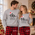 Personalized Mr & Mrs First Christmas Matching Pajamas