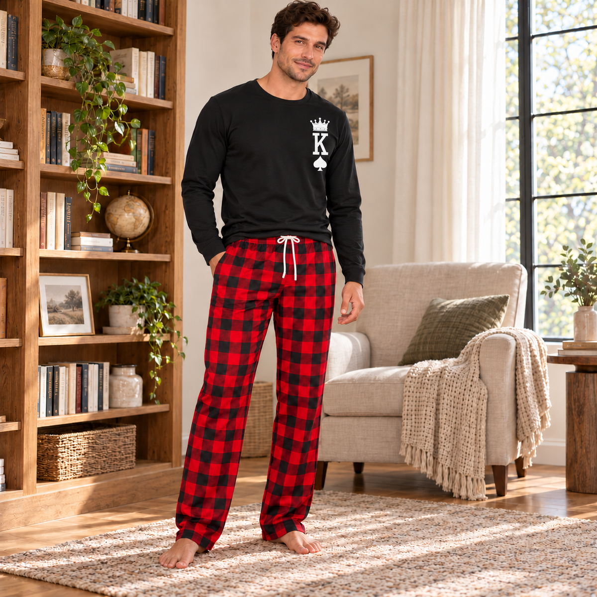 King & Queen Long Sleeve Matching Pajamas