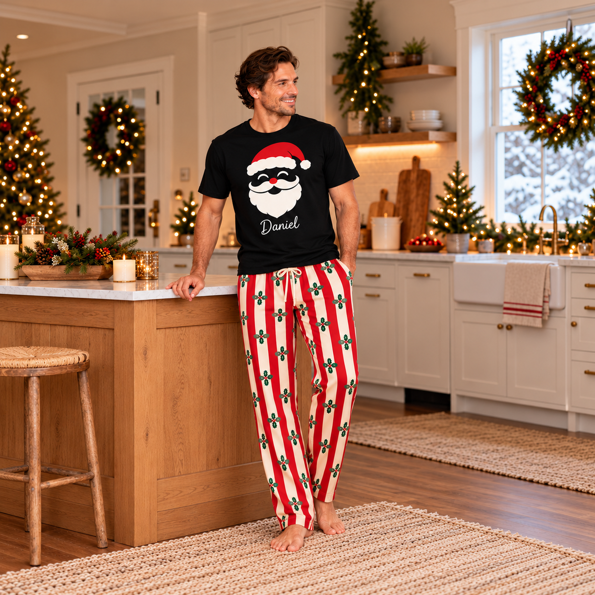 Personalized Mr & Mrs Claus Matching Christmas Pajamas