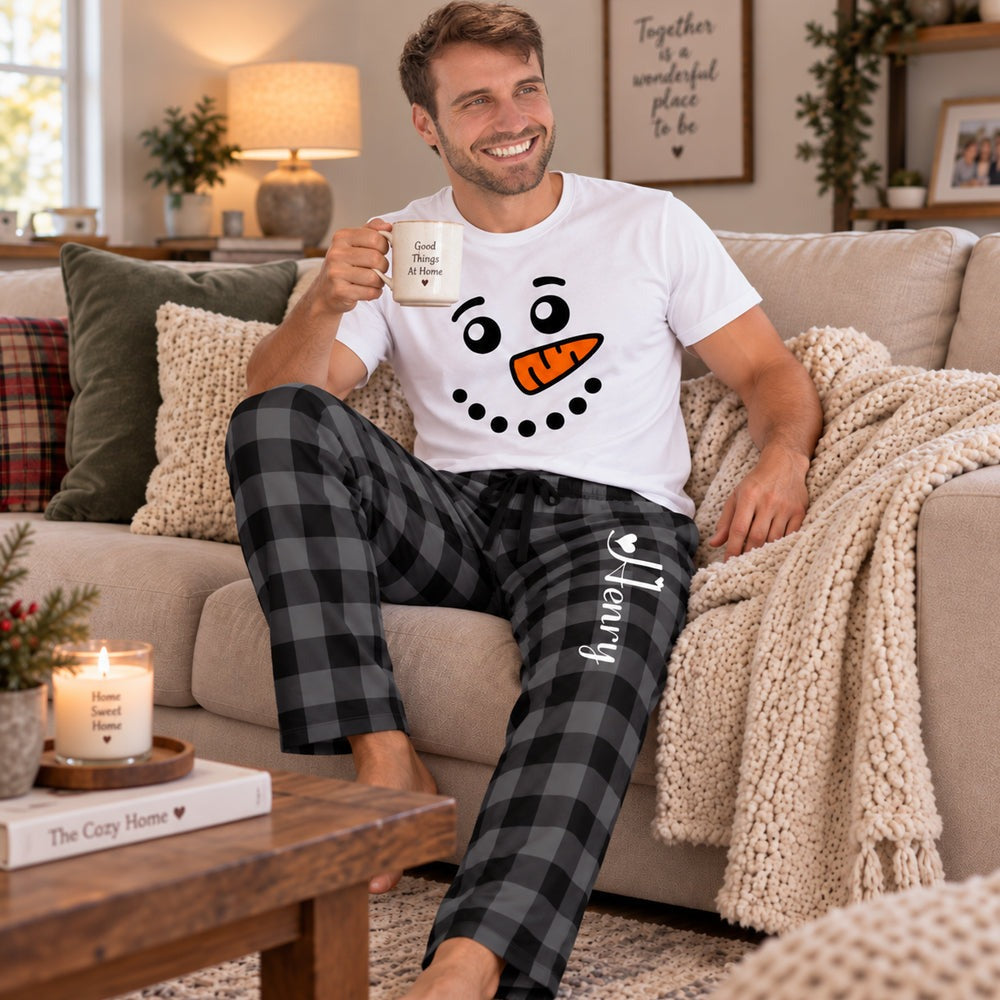 Personalized Snowman Matching Christmas Pajamas