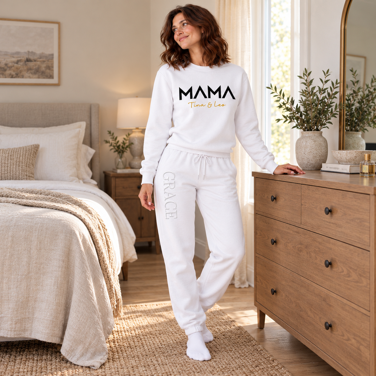 Personalized Mama & Papa Matching Sweatsuits