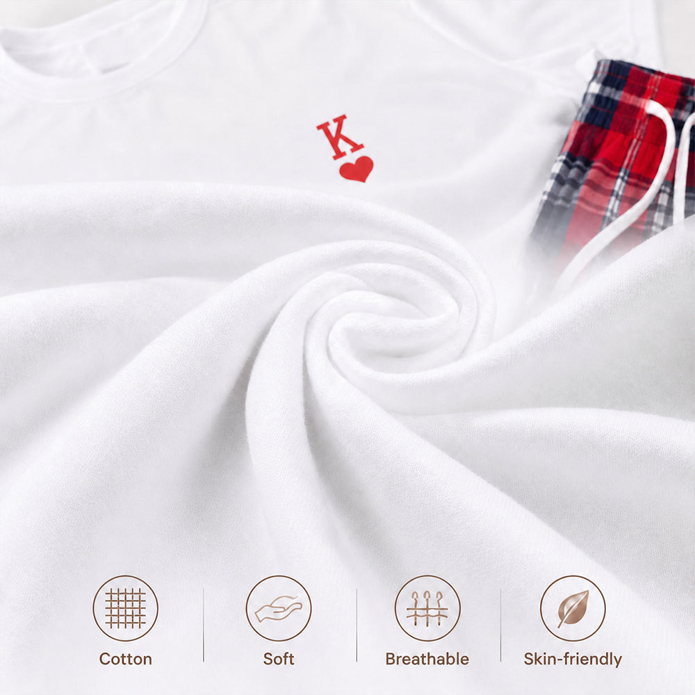 Personalized King & Queen Plaid Matching Pajamas