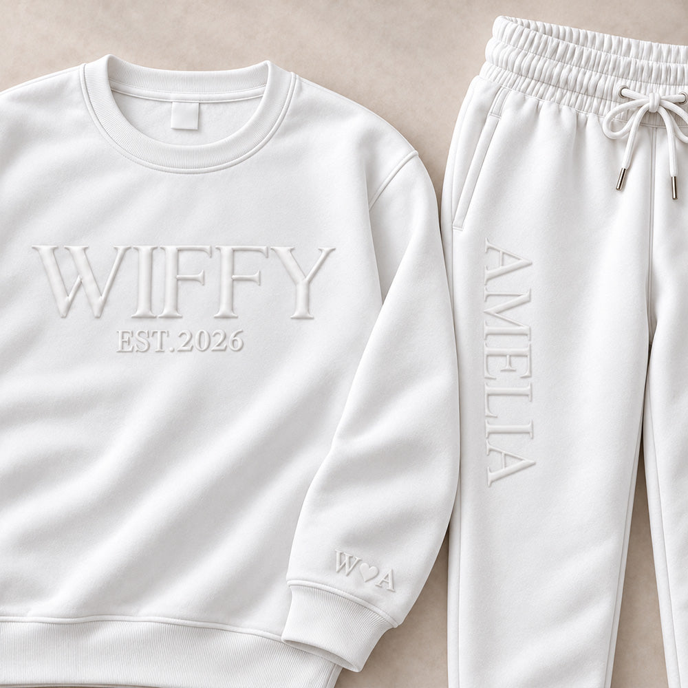 Personalized Wifey & Hubby Matching Sweatsuits