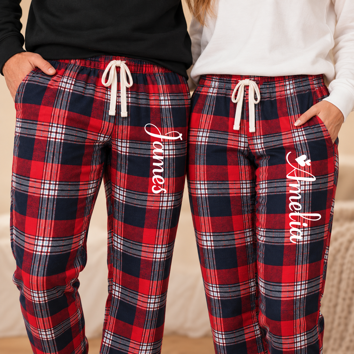 Merry & Christmas Gingerbread Matching Pajamas